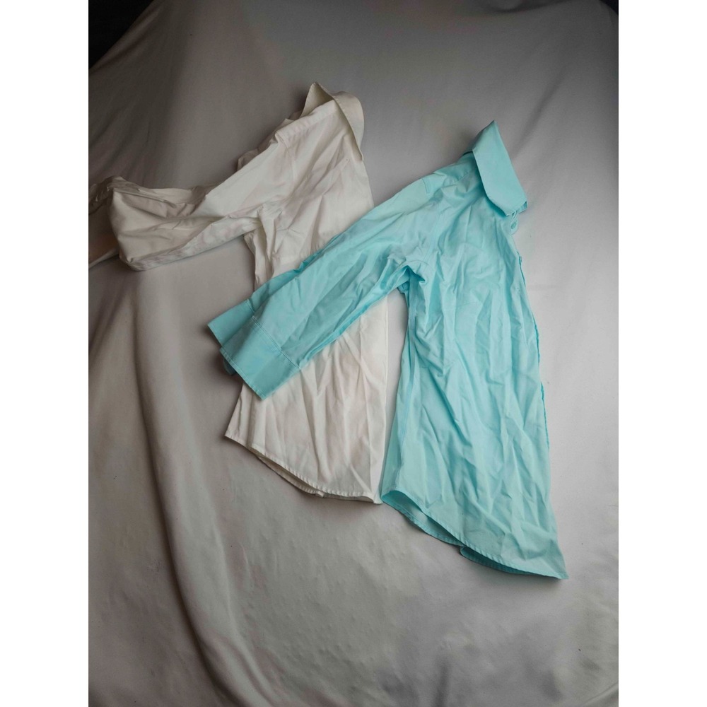 Lady Hathaway Shirt Womens Small Blue/White Button Up Long Sleeve Woven Lot Of 2